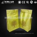 manufacturer plastic aluminum foil resealable zipper tea bag for tea leaf packaging